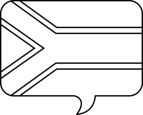 Sprache Südafrikas Isoliert Auf Weißem Hintergrund Vektorillustration — Stockvektor