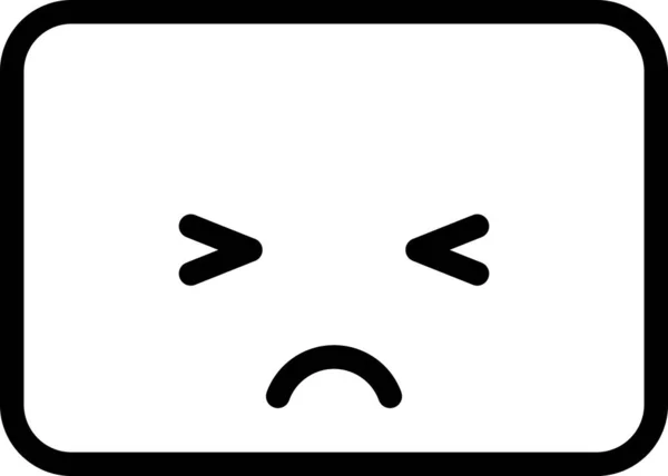 Expresión Cara Emoticono Vector — Vector de stock