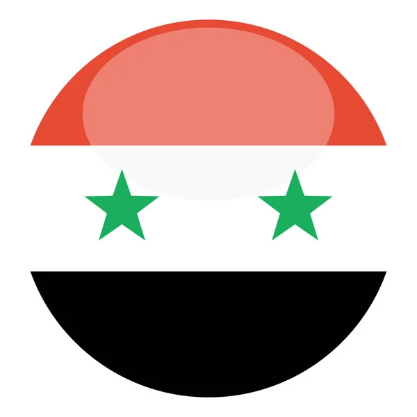 Syrië Vlag Geïsoleerd Witte Achtergrond Vector Illustratie — Stockvector