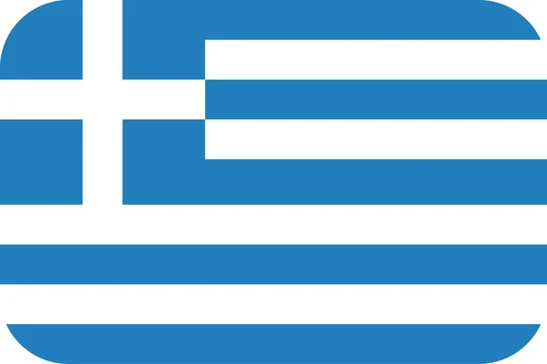 Флаг Греции Плоская Иконка Векторная Иллюстрация — стоковый вектор
