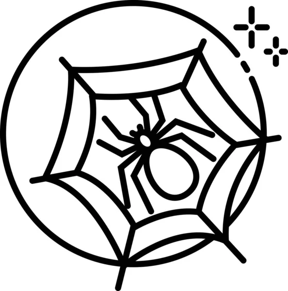 Halloween Cobweb Ícone Ilustração Vetorial — Vetor de Stock