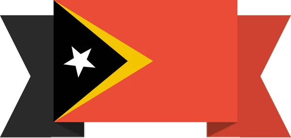 Flagga Timor Leste Vektor Illustration — Stock vektor