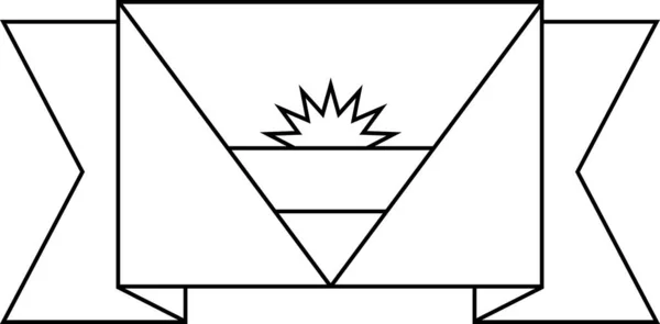Vlajka Antiguy Barbudy Vektorová Ilustrace — Stockový vektor