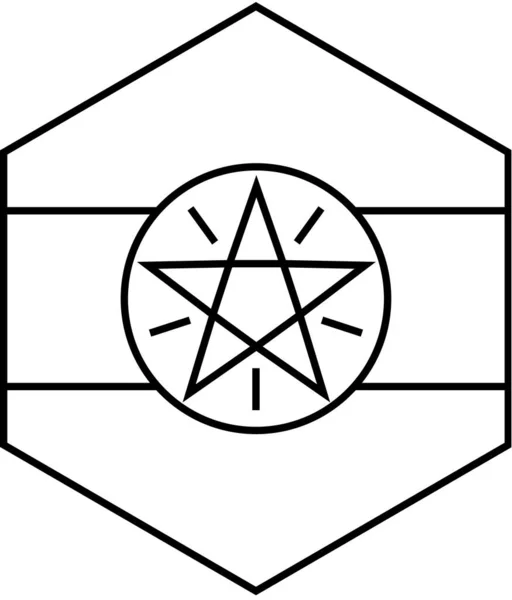 Прапор Ефіопії Ікона Векторна Ілюстрація — стоковий вектор