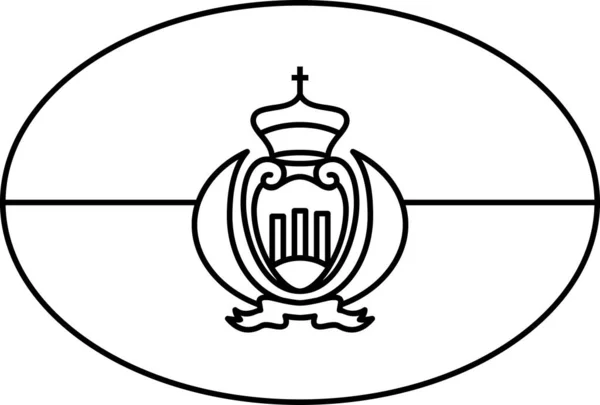 Flag San Marino Icon Vector Illustration — Stock Vector