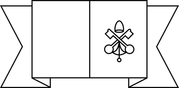 Прапор Святого Престолу Ватикан Державна Плоска Ікона Векторна Ілюстрація — стоковий вектор