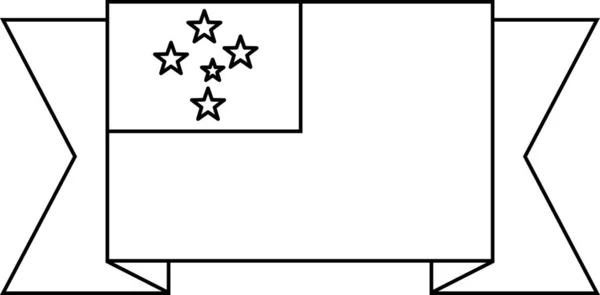 Flagge Von Samoa Vektor Illustration — Stockvektor