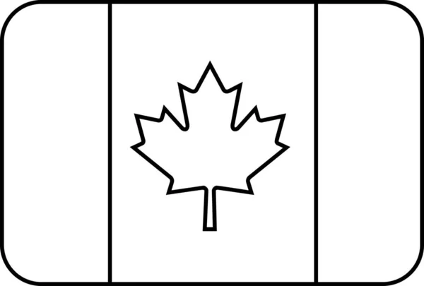 Vektorová Ilustrace Vlajky Kanady — Stockový vektor