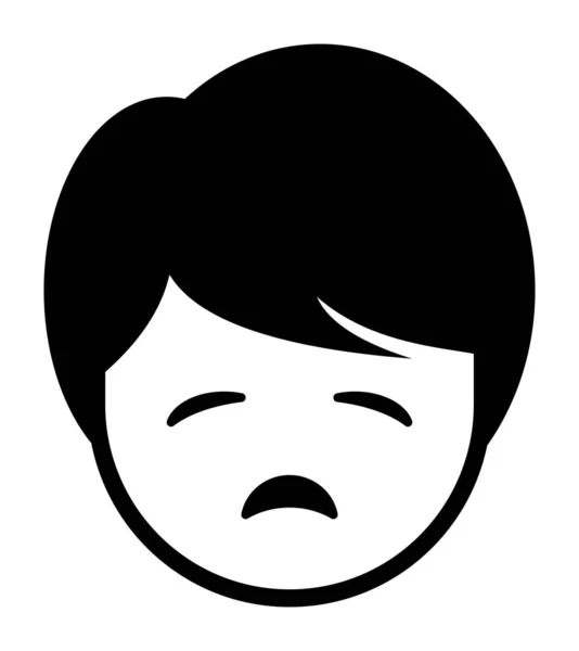 Enttäuschtes Emoticon Konzept Vektorillustration — Stockvektor