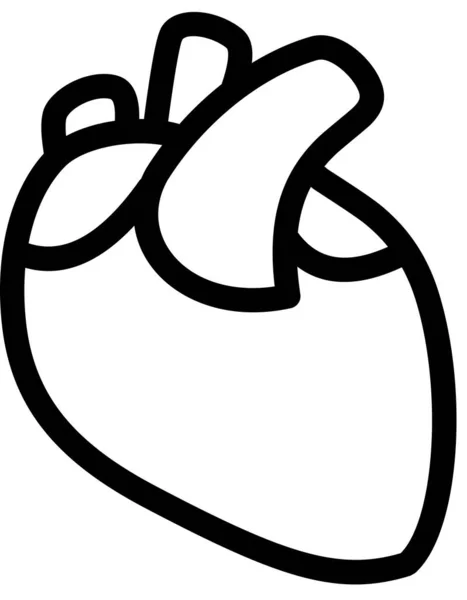 Icono Del Corazón Aislado Sobre Fondo Blanco Ilustración Vectorial — Vector de stock