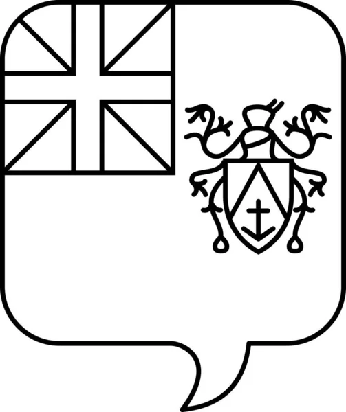 Γλώσσα Του Pitcairn Απομονωμένη Λευκό Φόντο Διανυσματική Απεικόνιση — Διανυσματικό Αρχείο