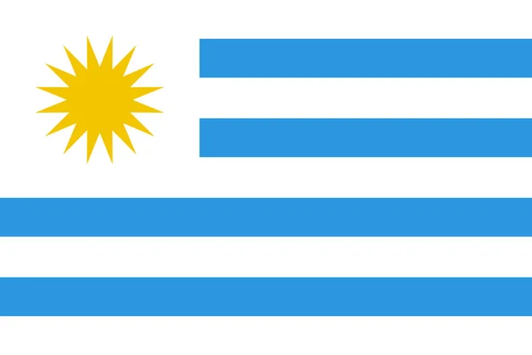 Bandera Uruguay Vector Ilustración — Archivo Imágenes Vectoriales