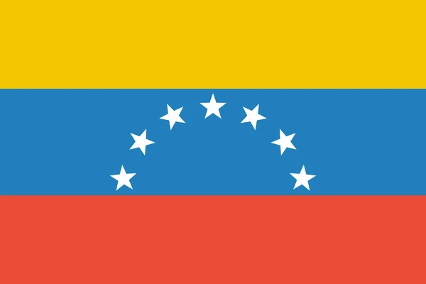 Bandera Venezuela República Bolivariana Vector Ilustración — Vector de stock