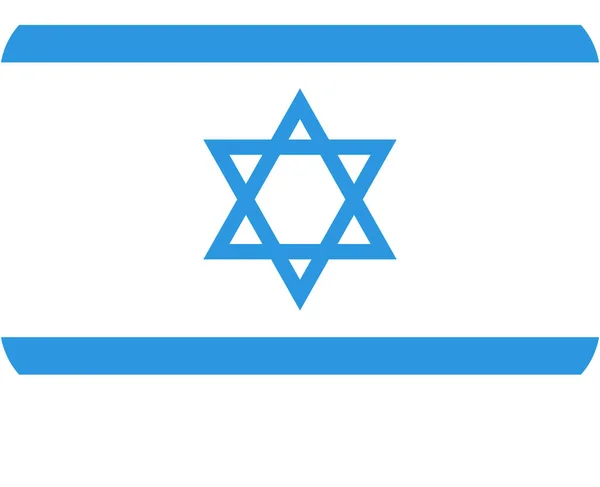 Bandeira Israel Ícone Plano Ilustração Vetorial —  Vetores de Stock