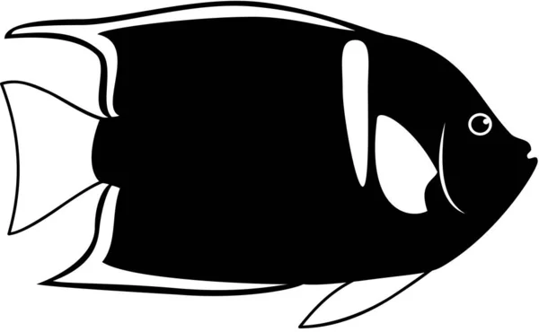 Königsskalfisch Symbol Vektorillustration — Stockvektor