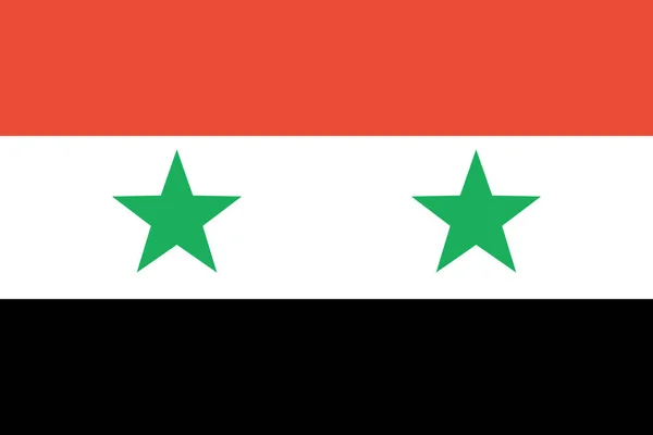 Vlag Van Syrische Arabische Republiek Syrië — Stockvector
