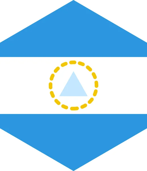 Прапор Нікарагуа Плоска Ікона Векторна Ілюстрація — стоковий вектор