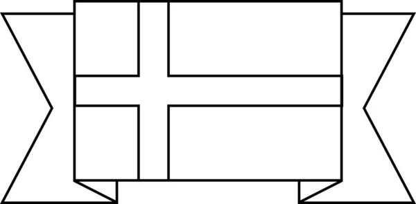 Bandeira Finlândia Ícone Plano Ilustração Vetorial — Vetor de Stock