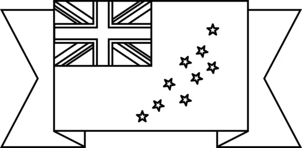 Tuvalui Vektor Illusztrációjának Zászlaja — Stock Vector