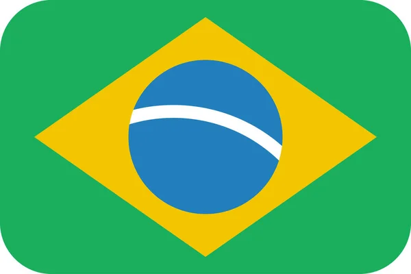 Bandeira Brasil Ilustração Vetorial — Vetor de Stock