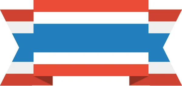 Bandera Tailandia Vector Ilustración — Vector de stock