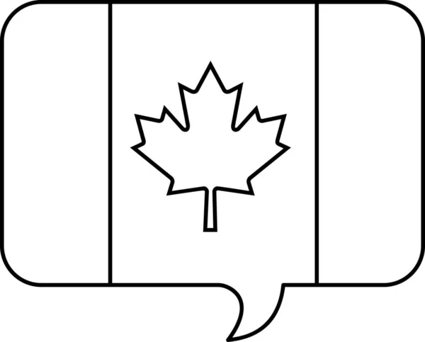 Bandera Canadá Vector Ilustración — Vector de stock