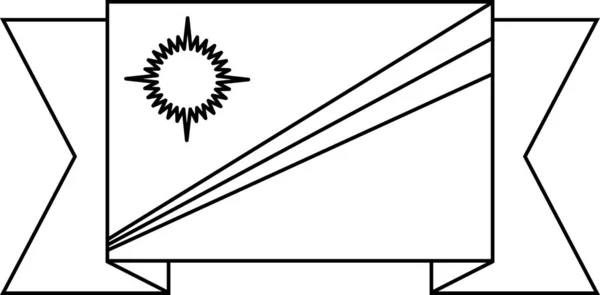 Bandera Islas Marshall Icono Plano Vector Ilustración — Vector de stock