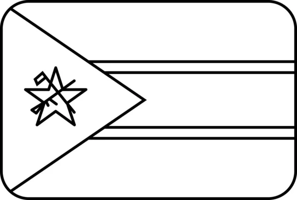 Flaga Mozambiku Płaska Ikona Ilustracja Wektora — Wektor stockowy
