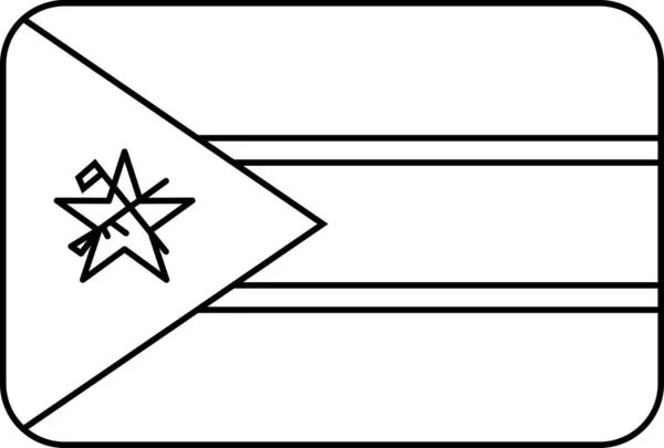 Mozambik Düz Simgesi Bayrağı Vektör Illüstrasyonu — Stok Vektör