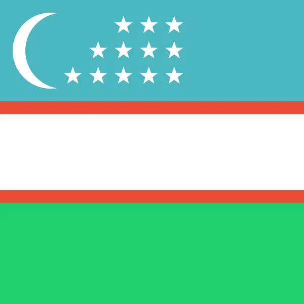 ウズベキスタンの国旗ベクトルイラスト — ストックベクタ