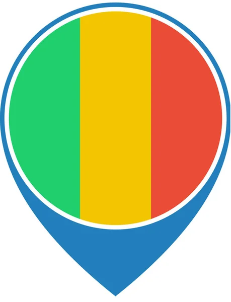 Vlag Van Mali Achtergrond Concept Wereldvlag — Stockvector