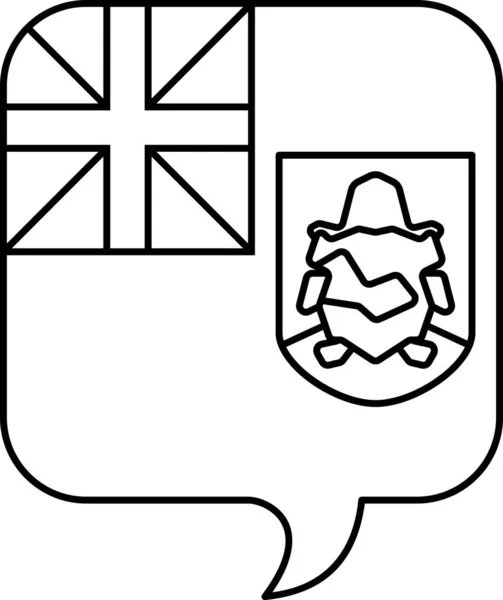 Bandeira Das Bermudas Ilustração Vetorial — Vetor de Stock