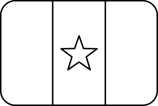 Senegals Flagga Vektor Illustration — Stock vektor