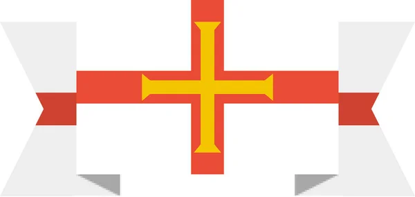 Vlajka Guernsey Světová Vlajka Koncepce Pozadí — Stockový vektor