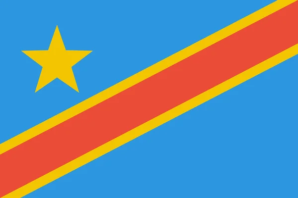 Kongos Flagga Platt Ikon Vektor Illustration — Stock vektor