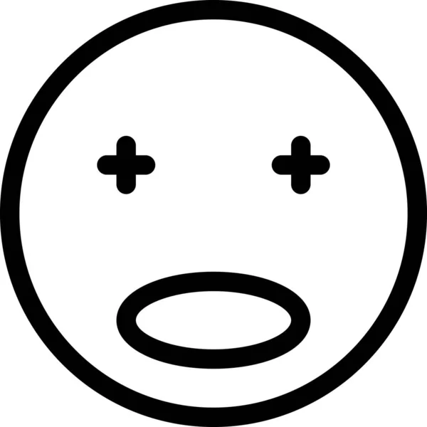 Moderní Grafický Vektorový Ilustrace Maskota Emoce Překvapená Ikona — Stockový vektor
