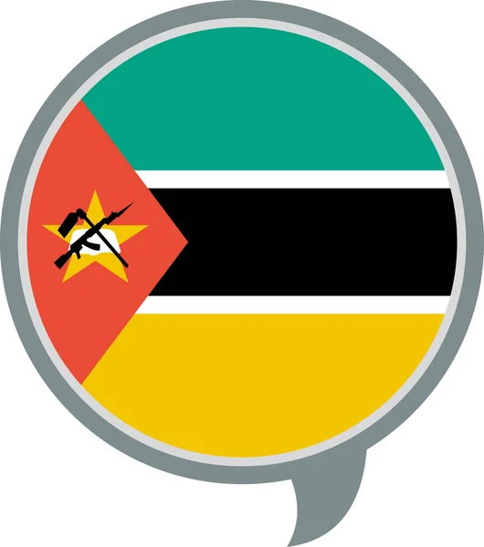 Mosambik Schlichtes Stilvolles Design — Stockvektor