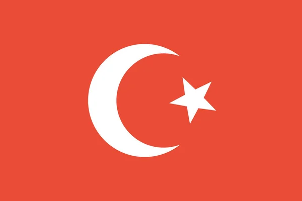 Flaga Turcji Wektor Ilustracji — Wektor stockowy