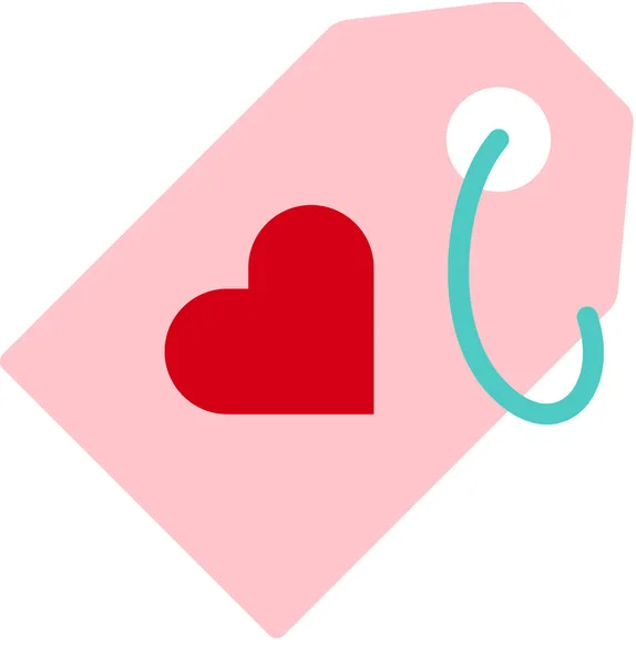 Valentine Hearts Icon Minimalistic Vector Illustration — Stock Vector