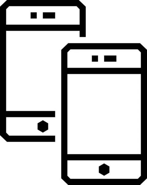 Smartphones Icône Plate Vecteur Illustration — Image vectorielle