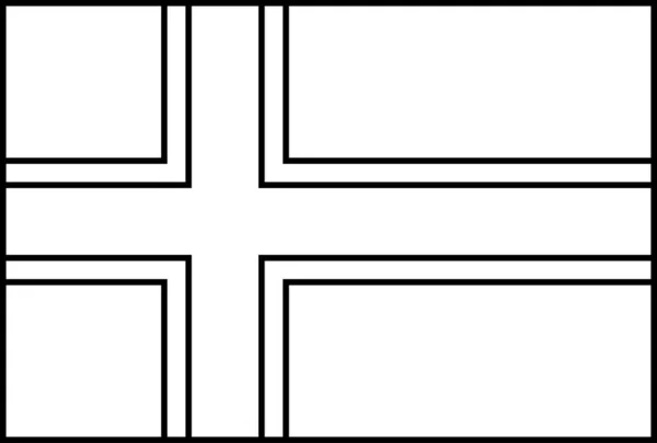 Bandera Noruega Icono Plano Vector Ilustración — Archivo Imágenes Vectoriales