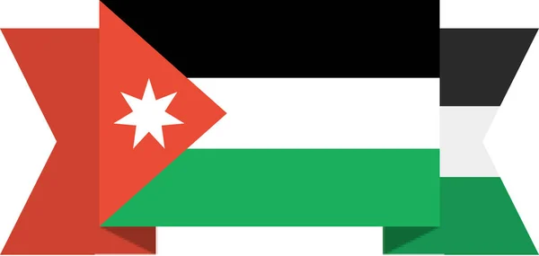 Bandera Jordania Fondo Del Concepto Bandera Mundial — Archivo Imágenes Vectoriales