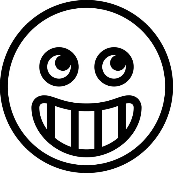 Moderne Grafische Vektor Illustration Des Maskottchens Emotionen Glücklich Symbol — Stockvektor