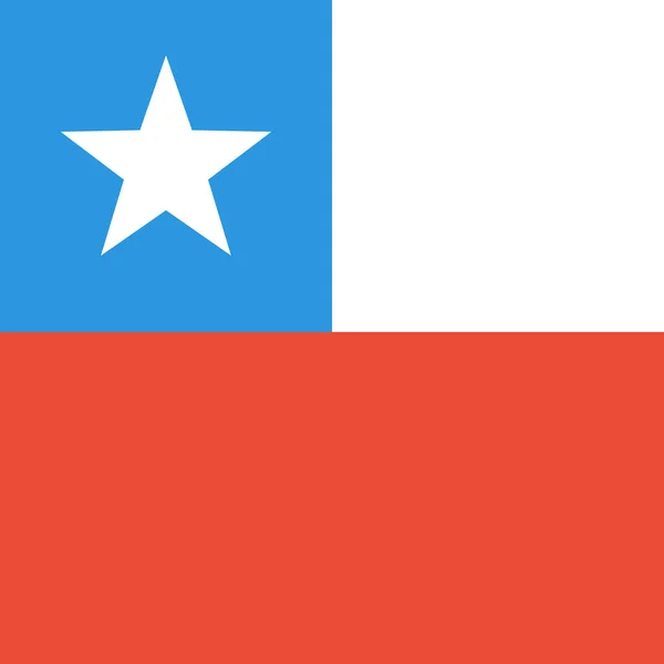 Şili Düz Simgesi Bayrağı Vektör Illüstrasyonu — Stok Vektör