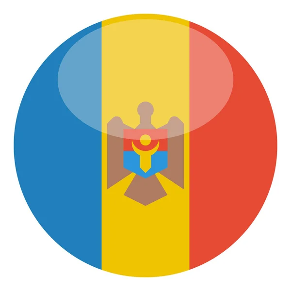 Moldavien Flagga Isolerad Vit Bakgrund Vektor Illustration — Stock vektor