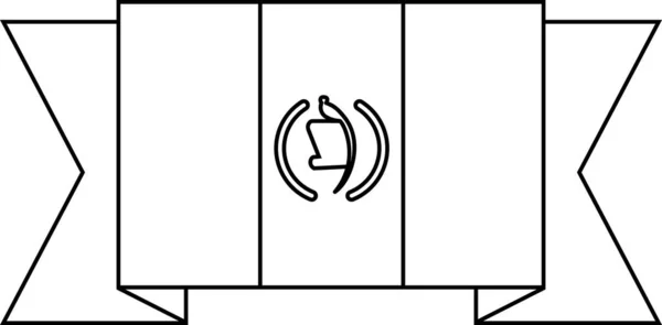 Drapeau Guatemala Icône Plate Illustration Vectorielle — Image vectorielle