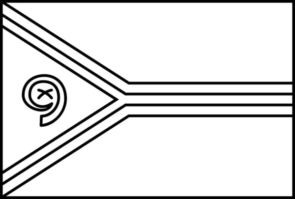 バヌアツの旗ベクトルイラスト — ストックベクタ