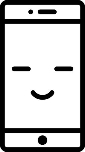 Glücklich Düsteres Gesicht Isoliert Auf Weißem Hintergrund Vektorillustration — Stockvektor