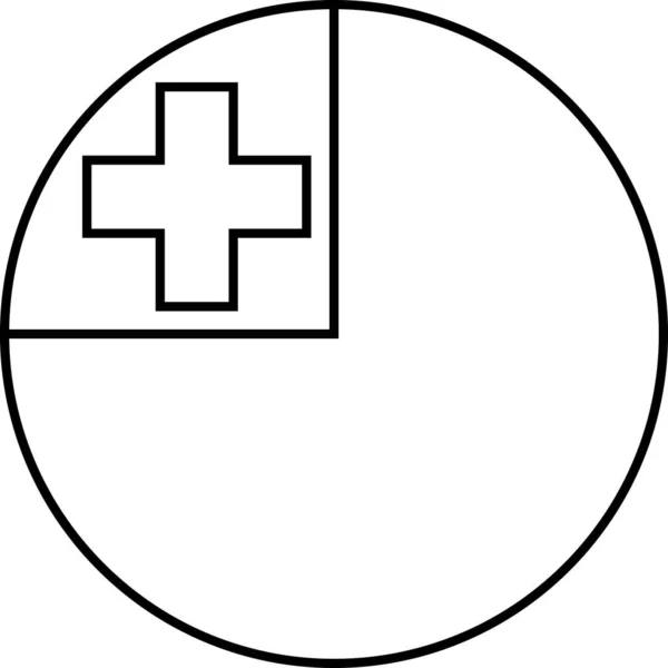 Illustration Vectorielle Drapeau Des Tonga — Image vectorielle