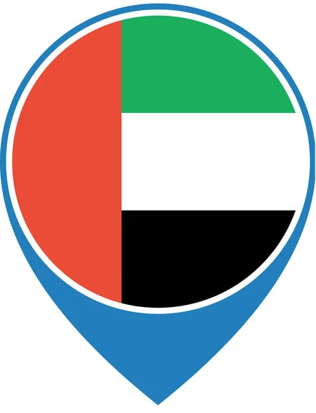 Flag United Arab Emirates Flat Icon Vector Illustration — Stock Vector